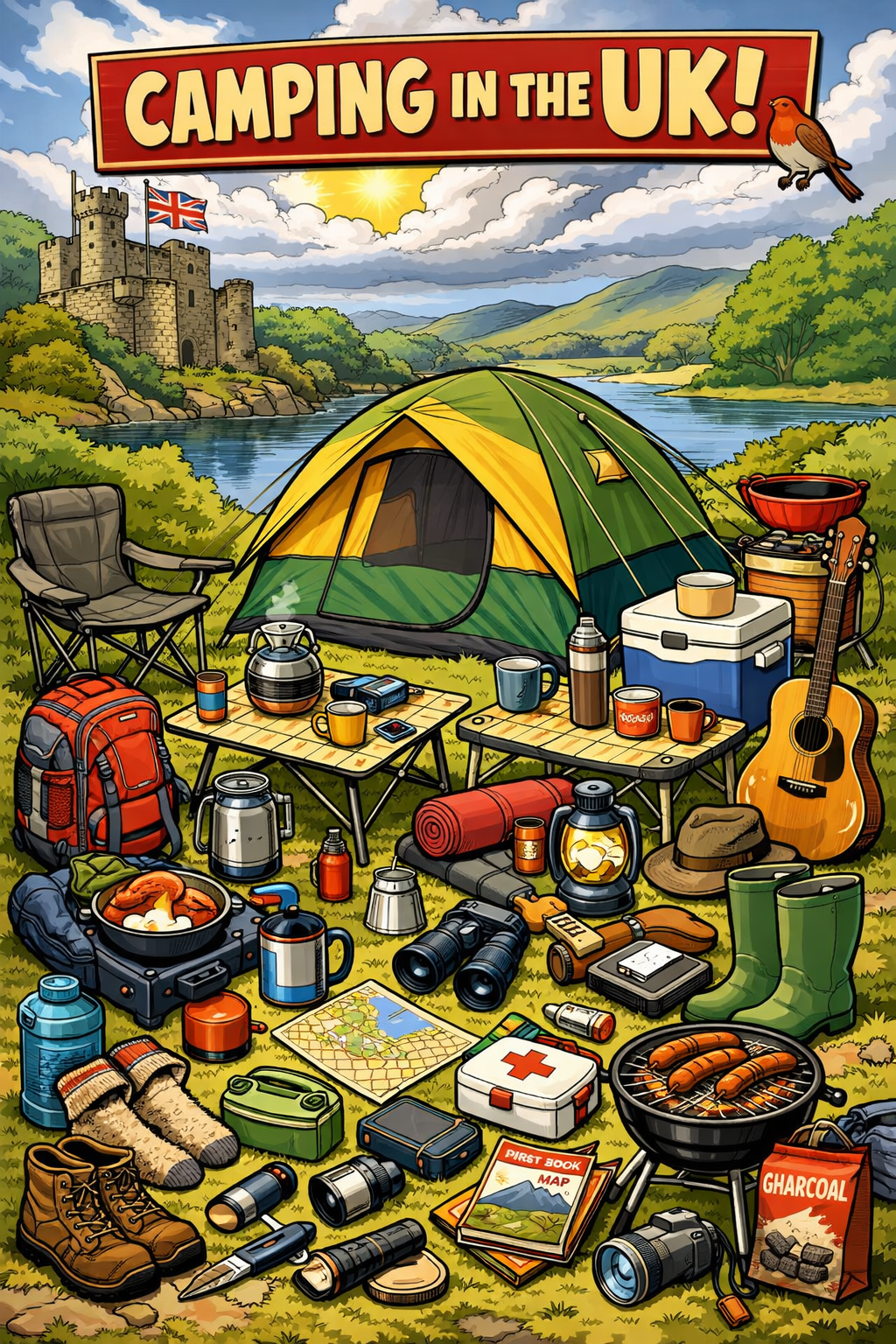 What are the 7 c's of camping in uk ?
