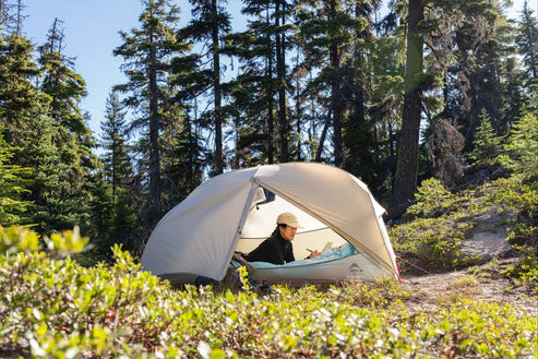 MSR Hubba Hubba LT 1 Person Tent Green Flysheet Backpacking