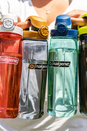 Nalgene On-The-Fly Lock Top Bottle 24oz / 700ml Rhino Brown Black Cap