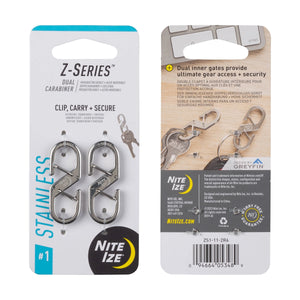 Nite Ize Z-Series Dual Chamber Carabiner - 2 Pack Size 1