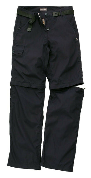 Craghoppers Kiwi Zip Off Convertible Trousers Women's Dark Navy