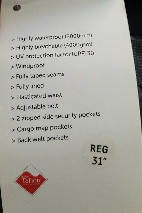 Targetdry Expedition Cargo Waterproof Trousers - Liquorice / Sandstone