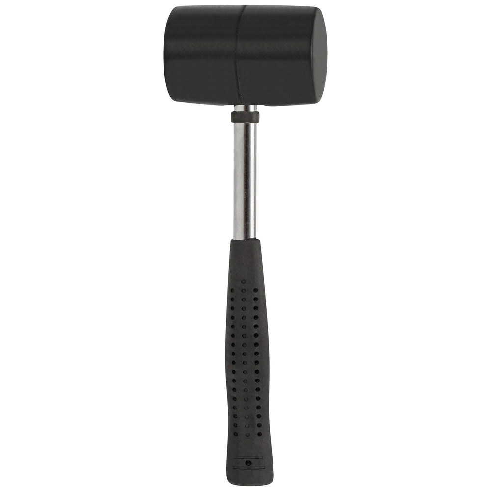 Summit 12oz Rubber Camping Tent Awning Peg Mallet Hammer with Steel Shaft