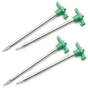 Strider Groundhog Rock 25cm Hard Standing Steel Tent Pegs 4 pack abs plastic