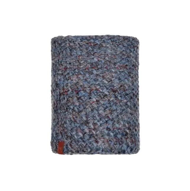 Buff Neckwarmer Knitted Reversible Polar Fleece Margo Blue