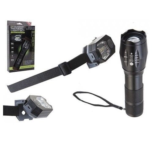 Summit Stormforce Tactical Hi-Power Tactical Light Set 3W Torch & SMD Head Torch