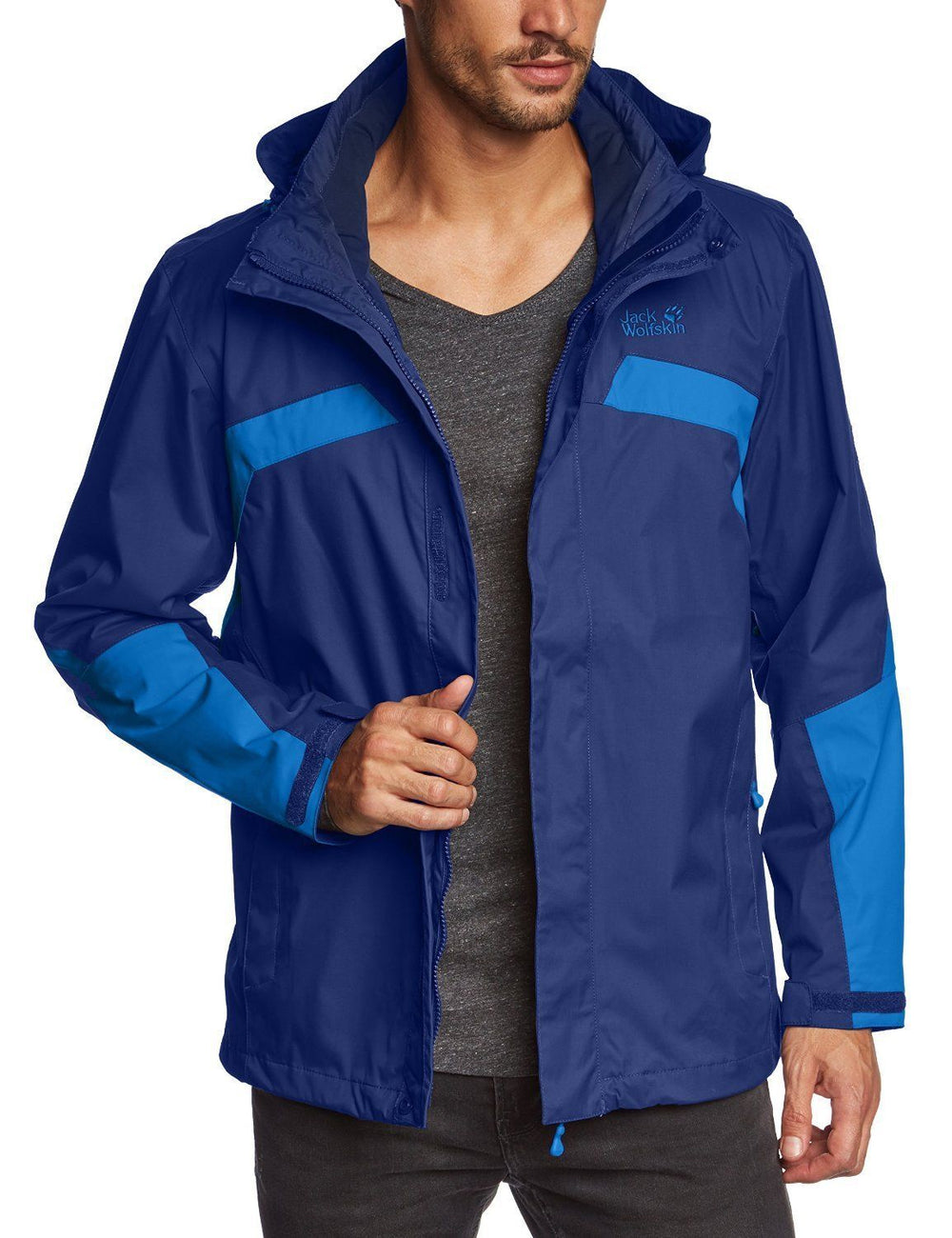 Jack Wolfskin Topaz Mens Waterproof Texapore Jacket Night Sky Blue - Small