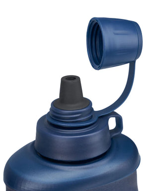 LifeStraw Peak Series Collapsible Squeeze 1L Bottle with Filter Mountain Blue