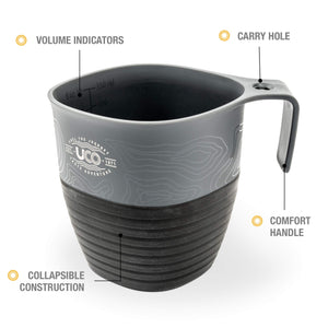UCO Collapsible Cup for Hiking, Backpacking, and Camping Blue