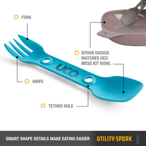 UCO Utility Spork 4 Pack with Tether Venture