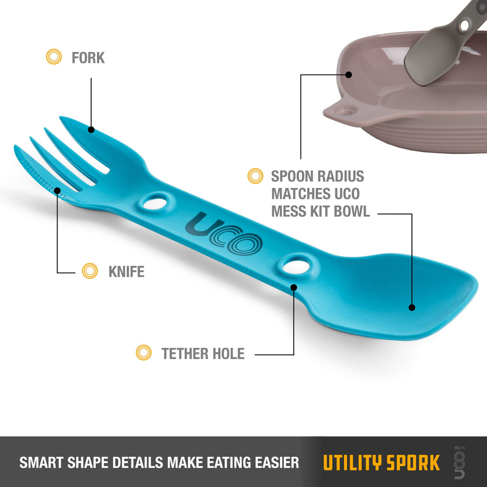UCO Utility Spork 4 Pack with Tether Classic