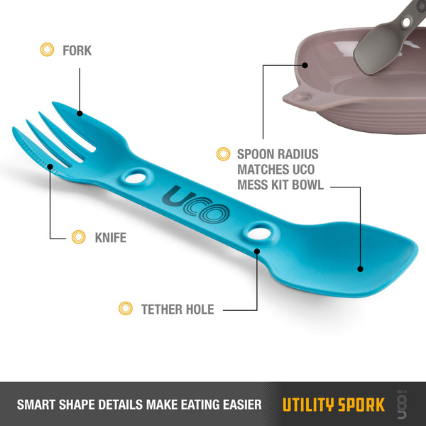 UCO Utility Spork 4 Pack with Tether Classic