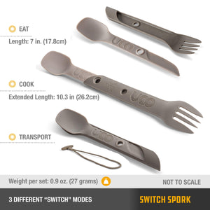 UCO Switch Spork 2-Piece Integrated Camping Utensil Set