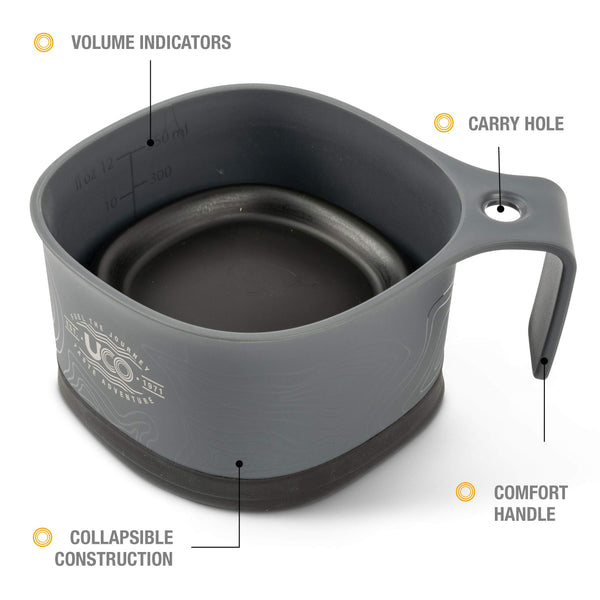 UCO Collapsible Cup for Hiking, Backpacking, and Camping Blue
