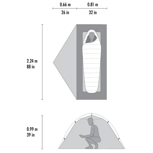 MSR Hubba Hubba LT 1 Person Tent Green Flysheet Backpacking