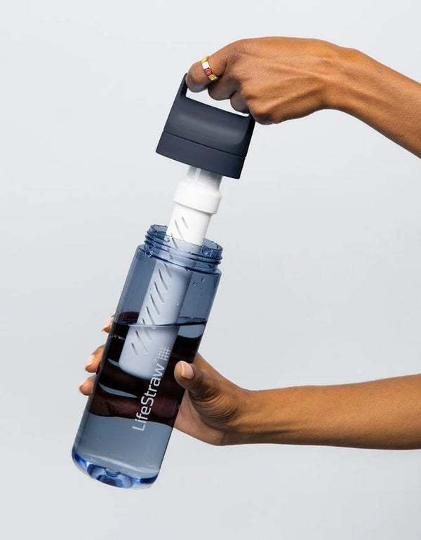 Lifestraw Go Series  1 Litre BPA Free Water Filter Bottle Aegean Sea