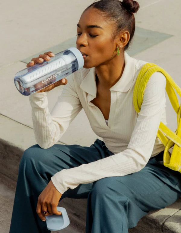 Lifestraw Go Series  1 Litre BPA Free Water Filter Bottle Aegean Sea