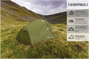 Vango F10 Krypton UL 2 2 Tent - Alpine Green