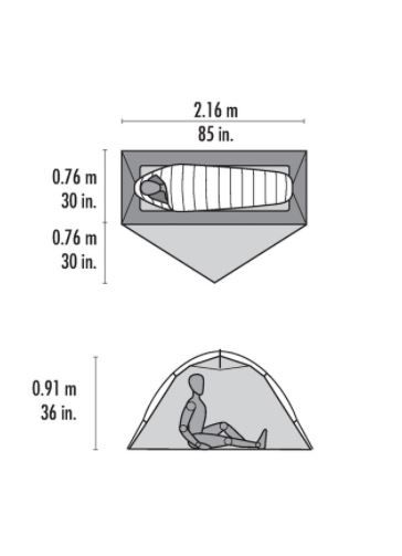 MSR Hubba NX Solo 1 Person Tent Green