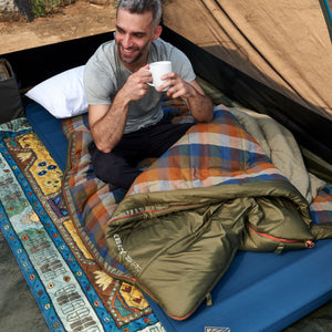 KELTY WAYBACK 20 DEG BURNT OLIVE (ORGANIC FLANNEL & CIRROLOFT ECO)