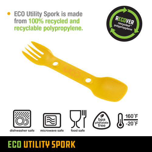 UCO Utility Spork 2 pack Berry Blue & Mustard Yellow