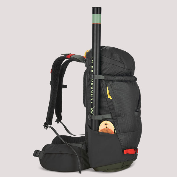 Sierra Designs Flex Hike 20L-30L Rucksack - Peat/Fiery Red