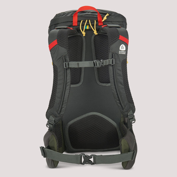 Sierra Designs Flex Hike 20L-30L Rucksack - Peat/Fiery Red