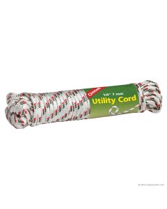 Coghlans Utility Cord 7mm White & Red Stripes