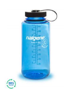 Nalgene Wide Mouth Tritan Bottle 1000ml / 32oz Slate Blue Sustain 50% Recycled