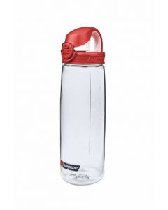 Nalgene 24oz On-The-Fly Lock-Top Bottle Red & White Top 